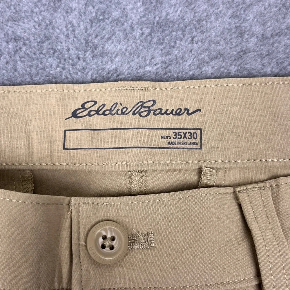 Eddie Bauer Chino Pants Mens 35x30 Khaki Horizon Guide Chino Flexion StormRepel